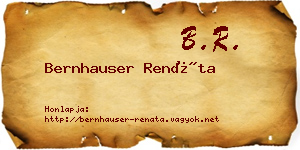 Bernhauser Renáta névjegykártya