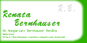 renata bernhauser business card